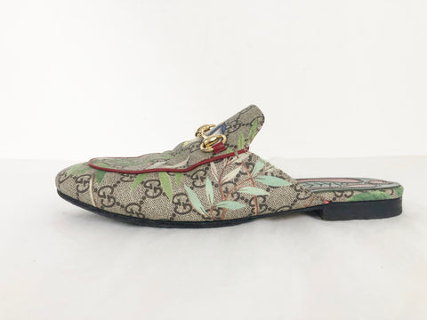 Gucci Leather Floral Mules Size 9