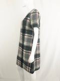 Line & Dot Wool Plaid Dress Size M
