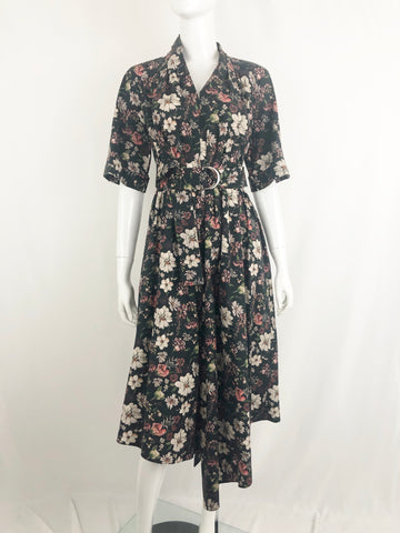 NEW Adam Lippes Floral Midi Dress Size 0
