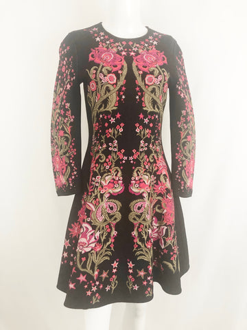 Roberto Cavalli Knit Floral Dress Size 2