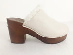 NEW Chanel Shearling Lined Clogs Size 8
