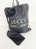 Gucci Leather Drawstring w/Pouch