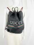 Gucci Leather Drawstring w/Pouch