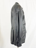 Mens Bally Leather Coat Size 44