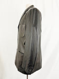 Mens Brioni Leather Car Coat Size XL
