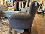 Arhaus Grey Leather Club Chair (2 Available Sold Separately)
