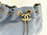 Chanel Leather Drawstring Bag