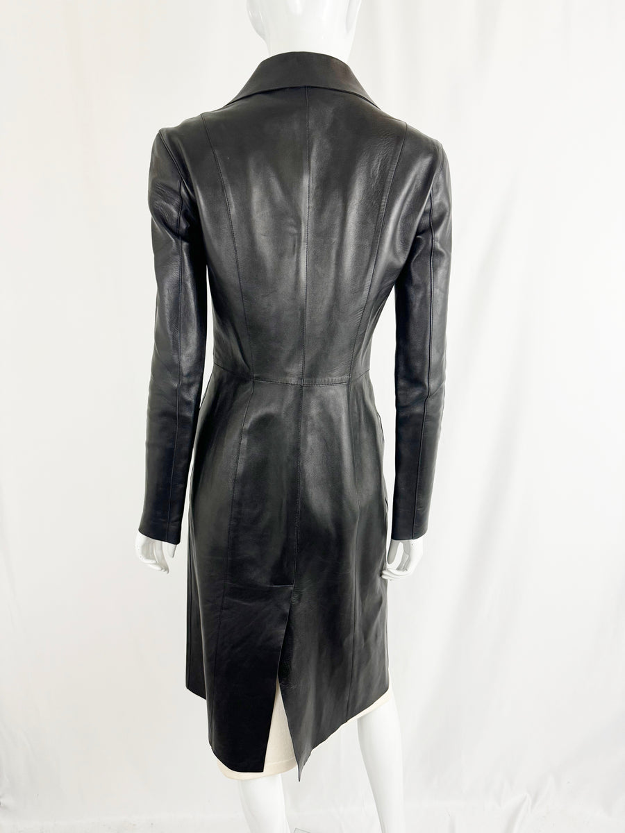 Gucci Long Leather Coat Size S – KMK Luxury Consignment