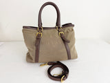 Prada Canvas Shoulder Bag w/Strap