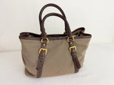 Prada Canvas Shoulder Bag w/Strap