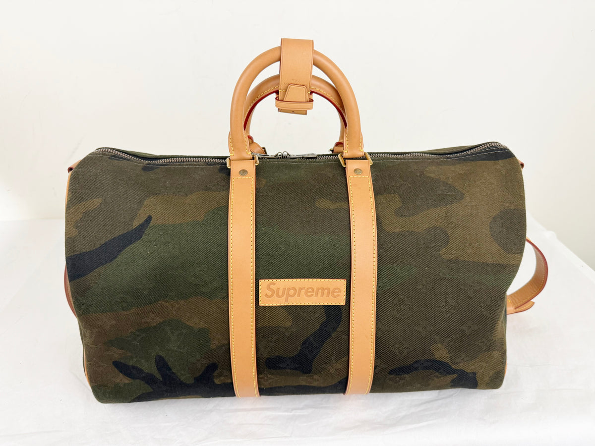 Louis Vuitton Supreme ケース Louis Vuitton X Supreme Keepall Bandouliere 45 Travel Bag