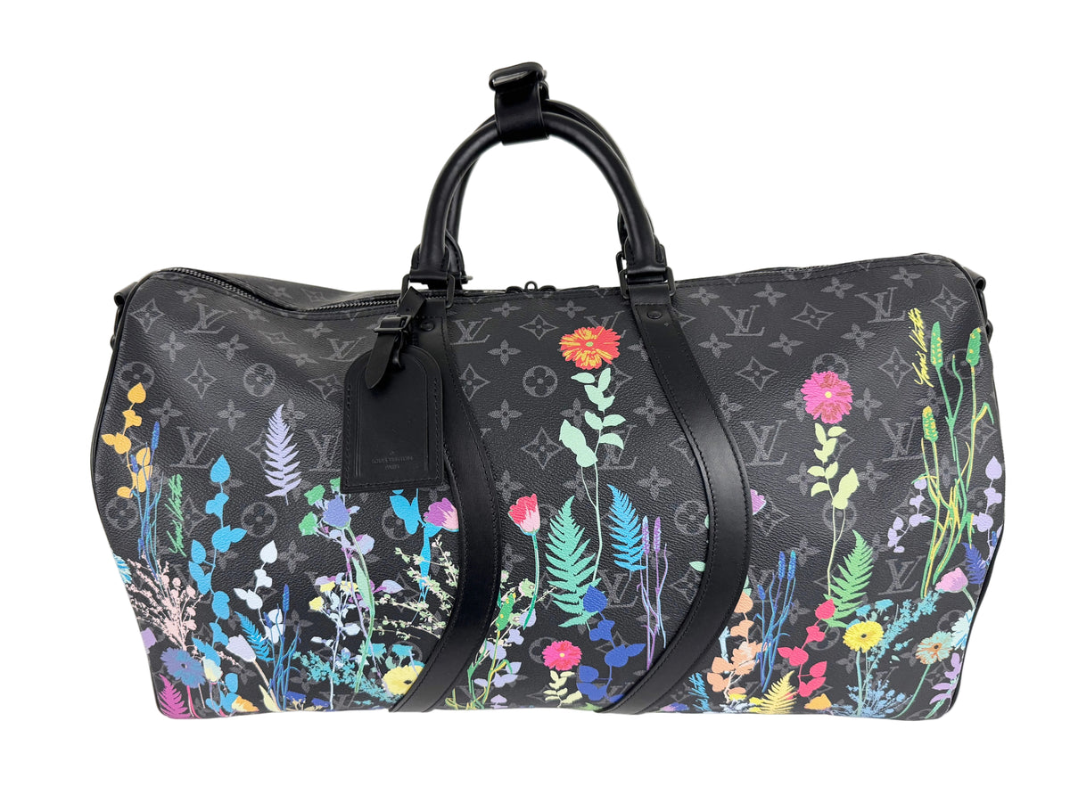 NEW Louis Vuitton Eclipse Foliage Keepall 50 Bandouliere – KMK
