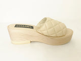 Chanel Quilted Leather Mules Size 9