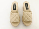 Chanel Quilted Leather Mules Size 9