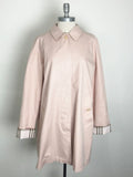 Burberry Pink Trench Coat W/Hood Size 14