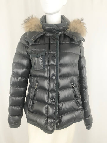 NEW Moncler Armoise Giubbotto Jacket W/Raccoon Trim Size 4