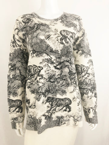 Christian Dior Embroidered Cashmere Sweater Size 8