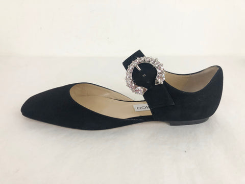 Jimmy Choo Suede Mary Jane Flats Size 7