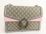 New Gucci Dionysus GG Supreme Crystal Shoulder Bag