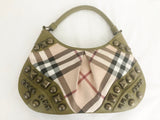 Burberry Check Studded Shoulder Bag