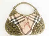 Burberry Check Studded Shoulder Bag