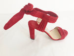 Jimmy Choo Red Suede Sandal Size 6