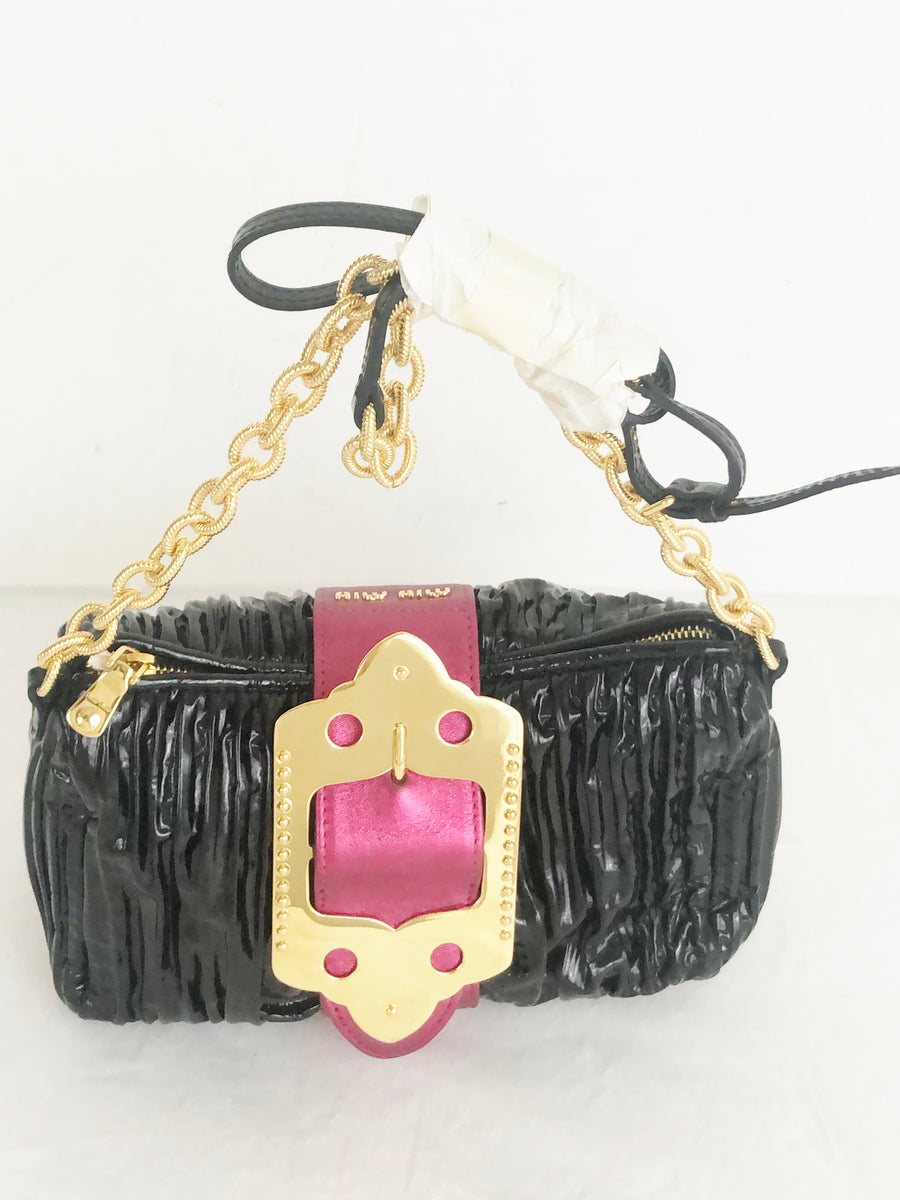 【関税&送料込】Miu Miu Pochette In Pelle Miu Miu Leather Pouch | FARFETCH
