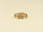 Tiffany & Co. Three-Row Rope & Diamond Ring Size 5