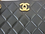 Vintage Quilted Leather Shopping Tote