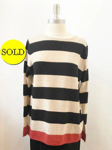 Gerry Weber Striped Cashmere Sweater Size 10