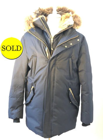 Men's Mackage Puffer Coat W/Fur Size 44 - Retail $1,290