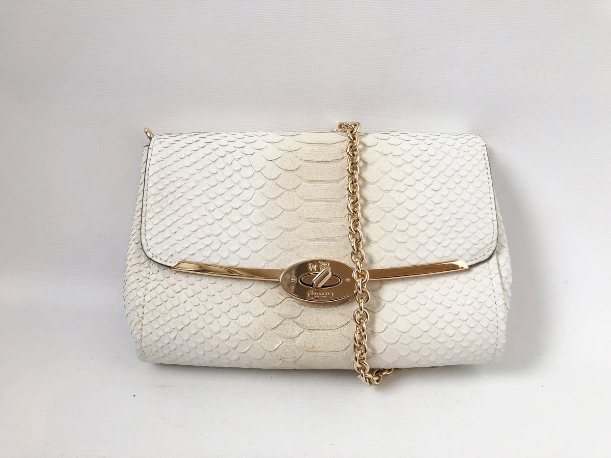 NEW Coach Python Embossed Shoulder Bag – KMK Luxury Consignment