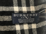 Burberry Black Check Cashmere Scarf