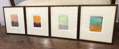 Four Watercolor Prints