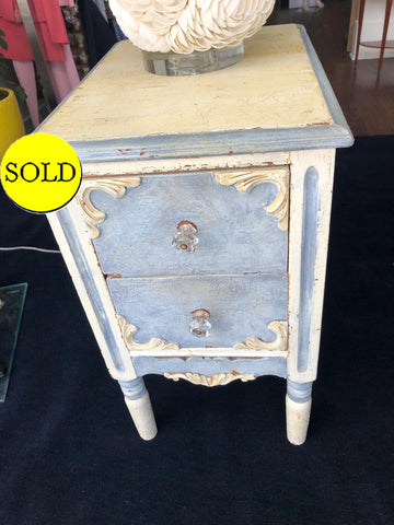 Blue & White Side Table