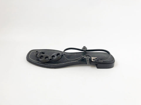 Prada T-Strap Sandal Size 39.5 It (9.5 Us)