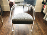 Lucite Upholstered Armchair
