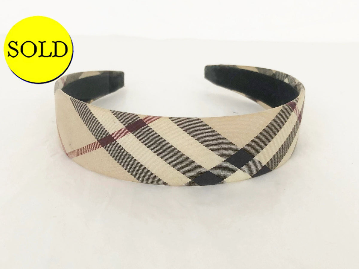 Burberry Plaid Headband with Logo AD2B7EC2-1C27-4E0F-B455-  main image 4