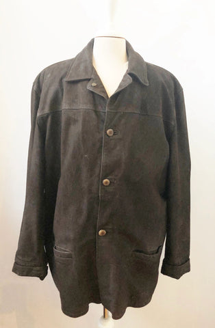 Vera Pelle Men's Leather Coat With Liner Size M