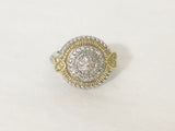 Judith Ripka Diamond 18K & Sterling Ring Size 6
