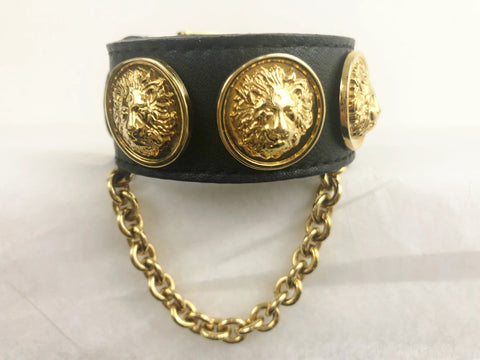 Medusa Head Leather Bracelet