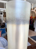 Smoked Glass Cylinder Lamp With Crystal Base (2 Available Sold Separately)
