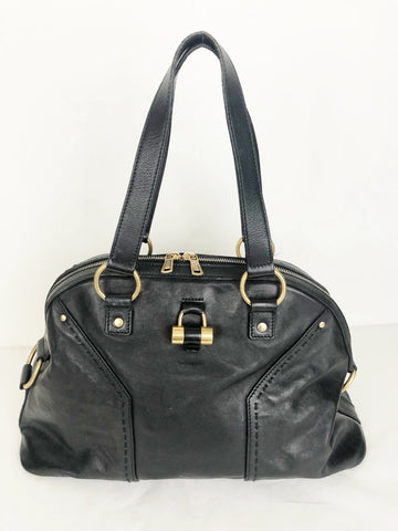 YSL Black Leather Muse Shoulder Bag