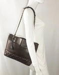 Vintage Chanel Brown Leather Tote