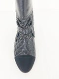 NEW Chanel Quilted Cap-Toe Ankle Boots Size 7