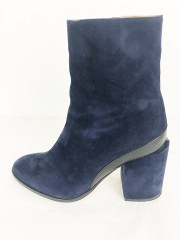 Dear Francis Blue Suede Ankle Boots Size 39 It (9 Us)