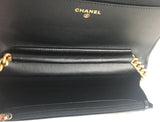 Chanel Pebbled Boy Wallet On Chain