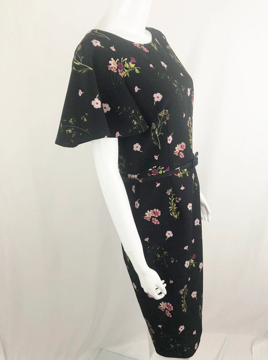 Floral Belted Dress Size 10 KMK Luxury Consignment