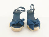Tory Burch Blue Wedge Sandal Size 7