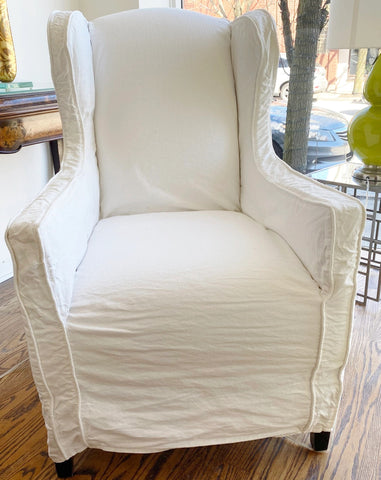William Sonoma Wingback Slipcover Chair